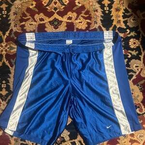 BLUE NIKE SHORTS Vintage shorts with embroidered...
